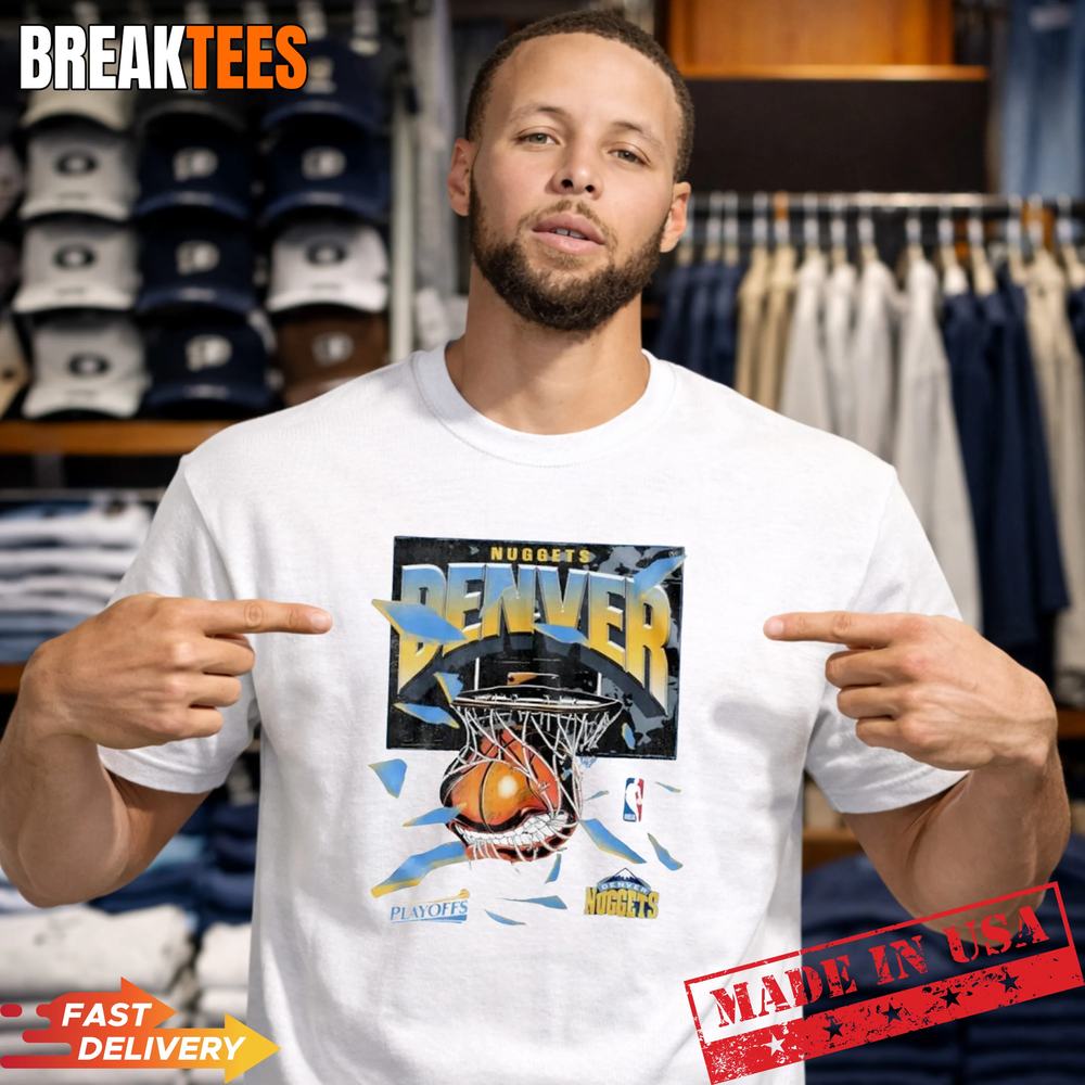 Denver Nuggets NBA playoff 2008 shattered backboard vintage t-shirt