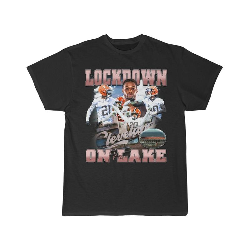 Denzel Ward Greg Newsome  Lockdown on the Lake Cleveland Browns T-shirt Retro graphic Hoodie, Sweatshirt | PodTeesHub.com