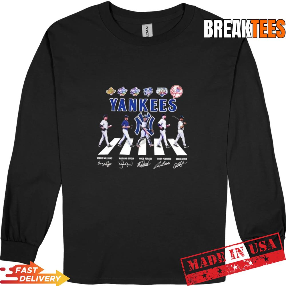 Derek Jeter And Legends Abbey Road New York Yankees Baseball Signatures T-Shirt