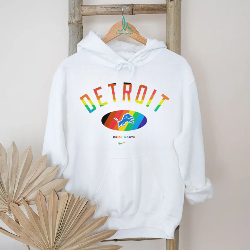 Detroit Lions Pride Month Rainbow logo shirt