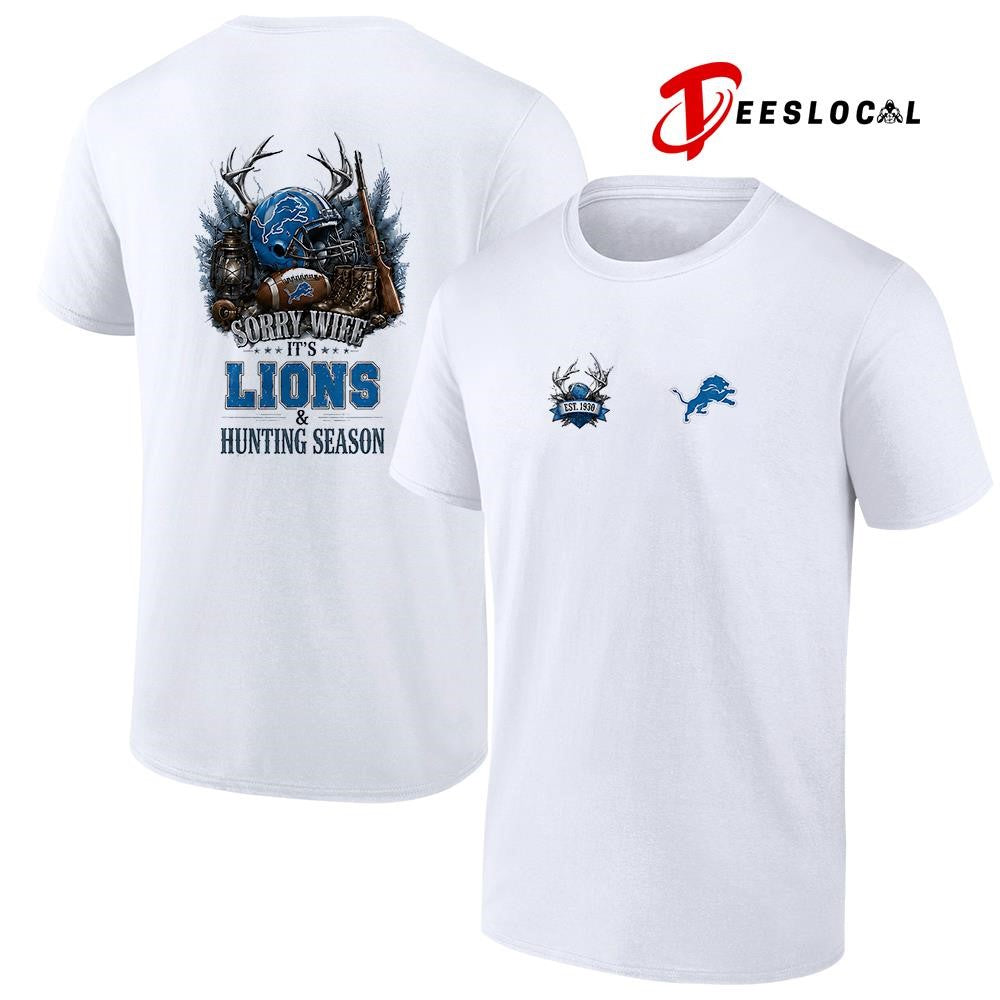 Detroit Lions sorry wife it’s hunting season deer shirt