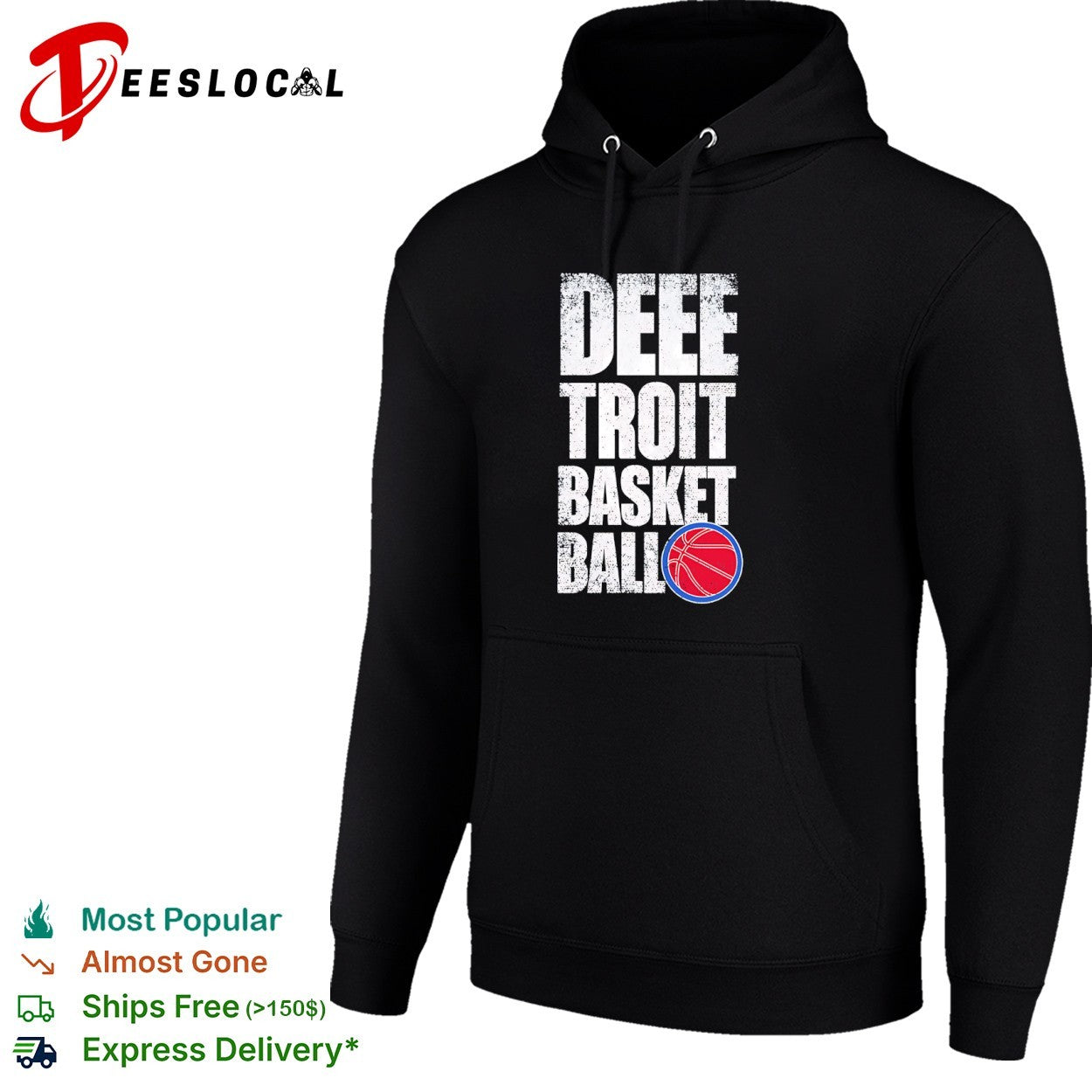Detroit Pistons DEEE TROIT BASKET BALL basketball shirt