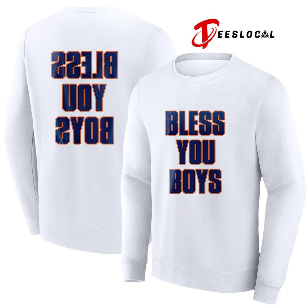 Detroit Tigers X Every Body bless you boys flipped text shirt