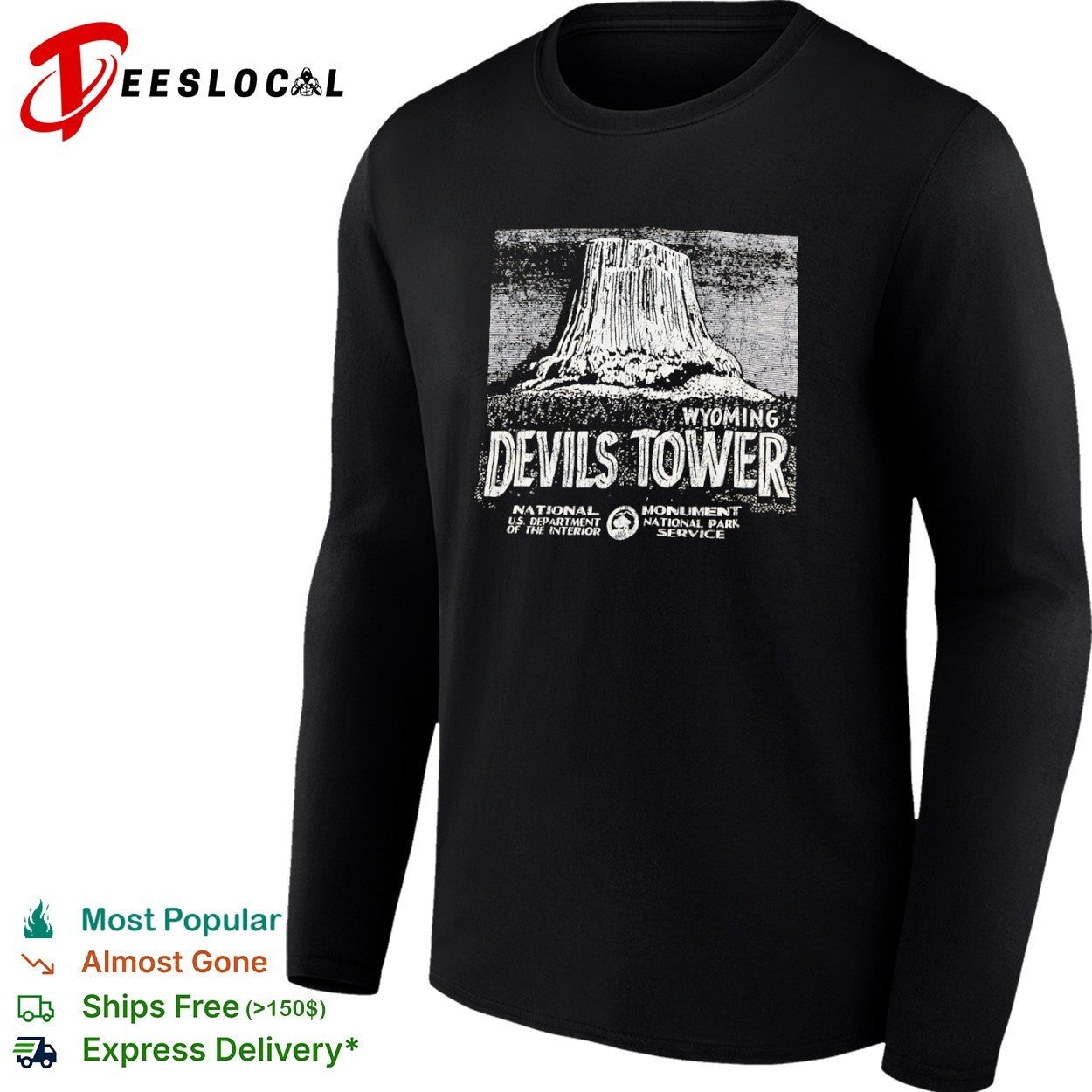 Devils Tower Wyoming National Park Service monument vintage shirt