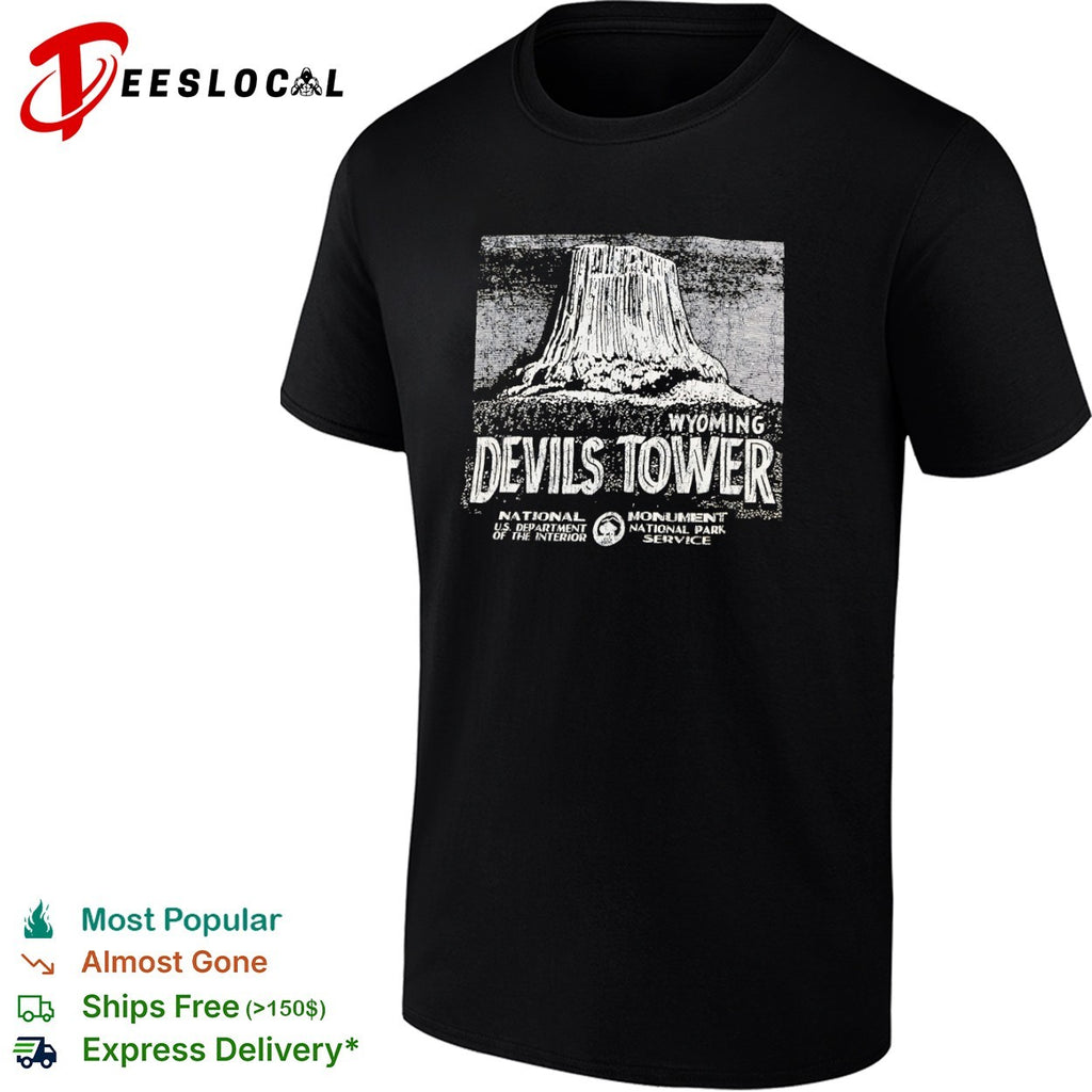 Devils Tower Wyoming National Park Service monument vintage shirt
