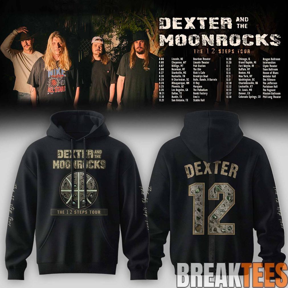 Dexter and The Moonrocks – The 12 Steps Tour 2026 Hoodie Black