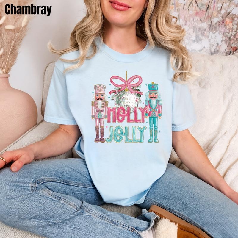 Disco Holly Jolly Nutcrackers Comfort Colors T-Shirt 'BFNLB' Hoodie, Sweatshirt | PodTeesHub.com