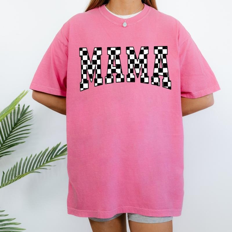 Distressed Checkered Mama Tee, Distressed Checkered Mama T-Shirt Hoodie, Sweatshirt | PodTeesHub.com