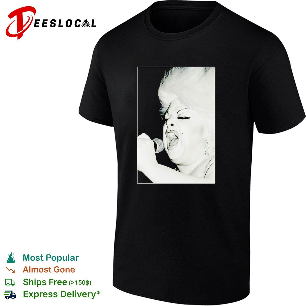 Divine singing portrait shirt