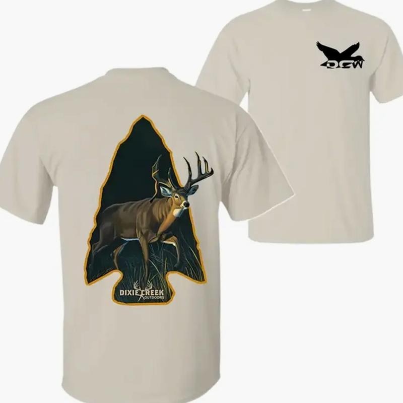 Dixie Creek Outdoors T-Shirt, Majestic Buck Arrowhead Design for Hunting Lovers, Forest Hunting T-Shirt, Outdoor Hunting...
