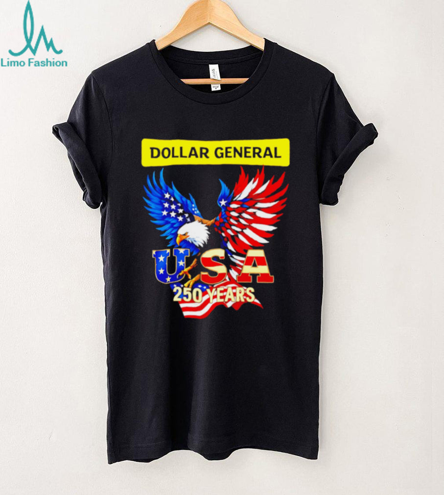 Dollar General USA 250 Years Patriotic Eagle Graphic T Shirt
