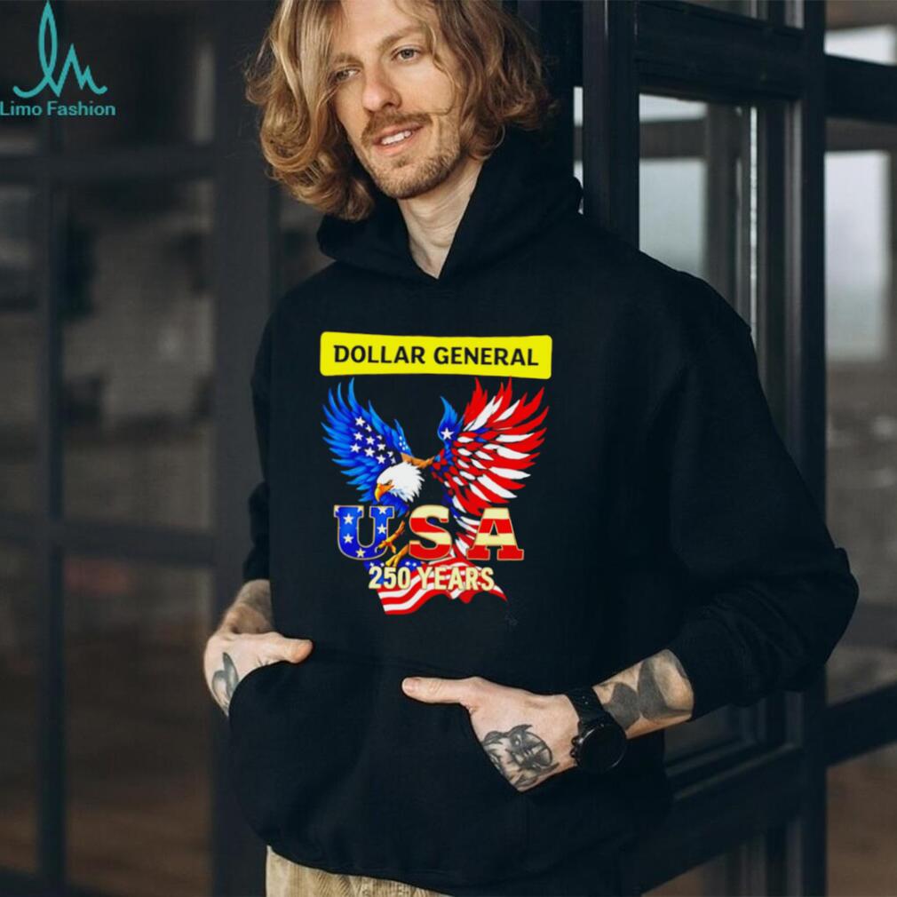 Dollar General USA 250 Years Patriotic Eagle Graphic T Shirt