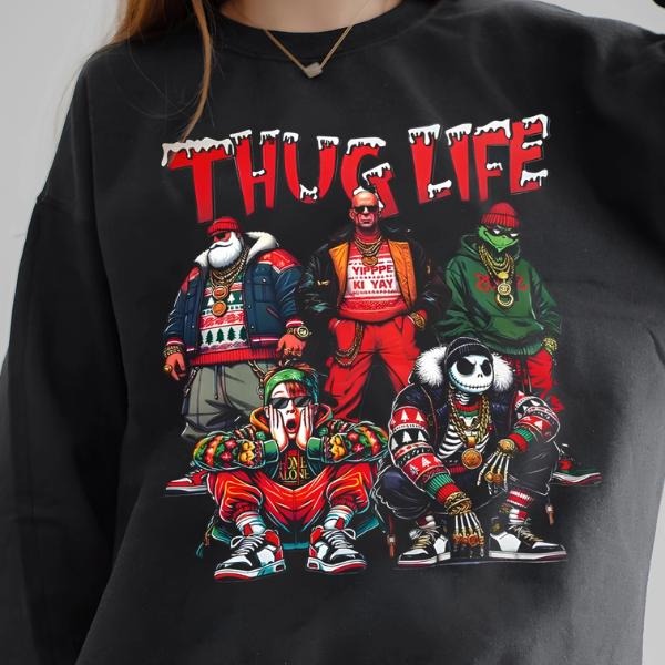 Don't Mess With This Christmas Crew Fleece Sweatshirt for Women, Funny Holiday Shirt, Matching Family Xmas Outfit Hoodie