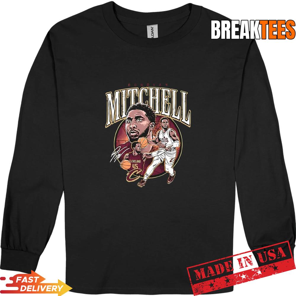 Donovan Mitchell Cleveland Cavaliers basketball Trio Signature T-Shirt