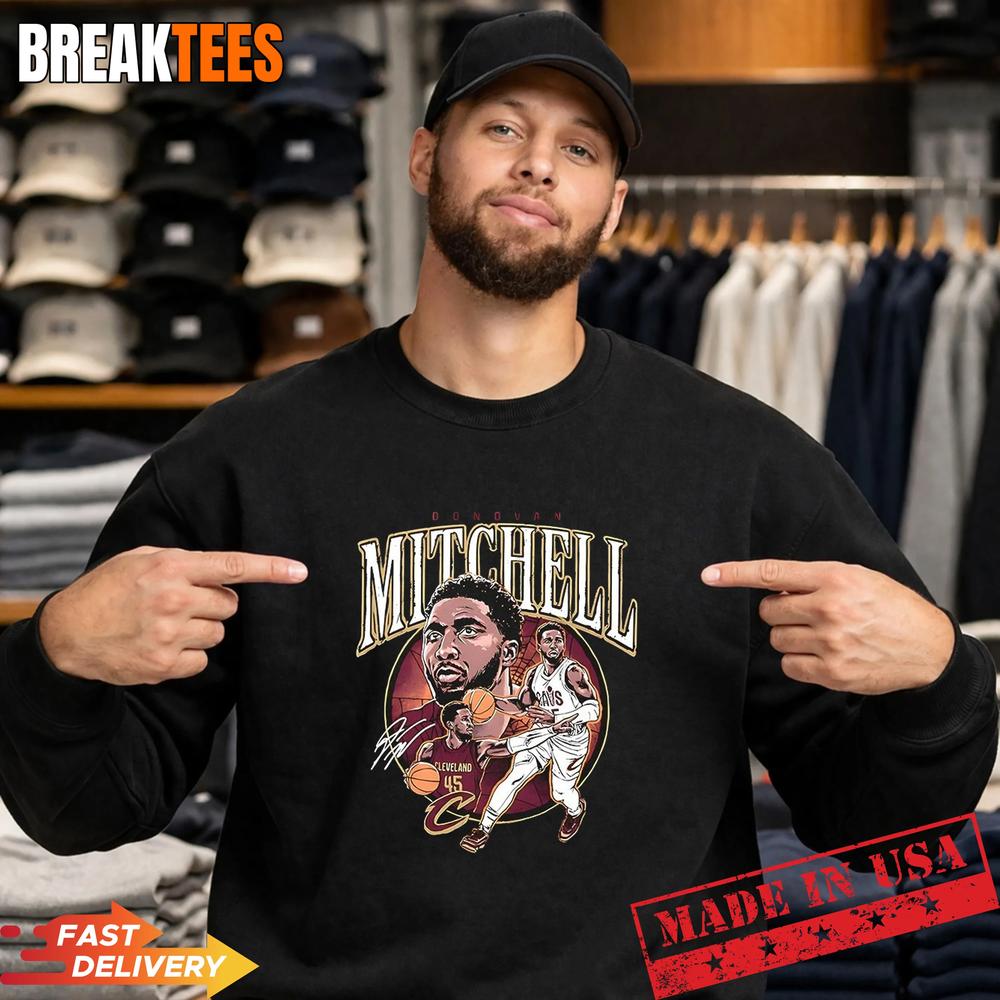 Donovan Mitchell Cleveland Cavaliers basketball Trio Signature T-Shirt