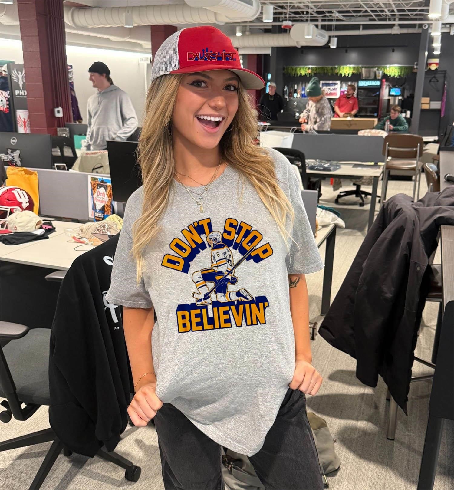 Don’t Stop Believin’ Hockey Player Number 6 shirt