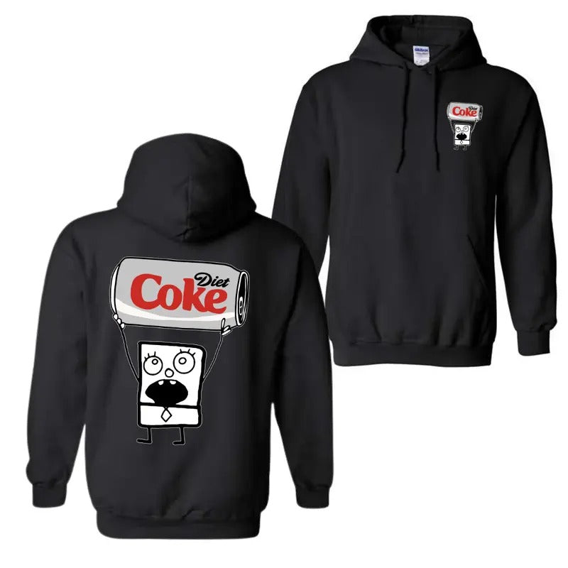 Doodlebob Diet Coke 2-Sided Hoodie, Sweatshirt, and T-Shirt - Funny Full-Color Unisex Design for Summer, Perfect for Men...