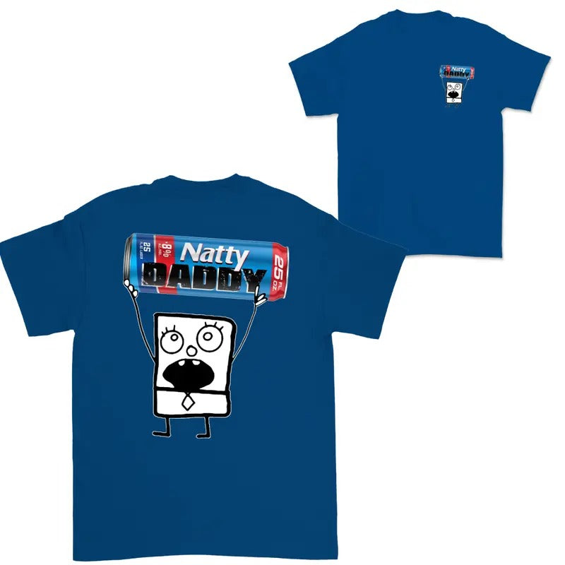 Doodlebob Natty Daddy 2 Sided T-Shirt, Funny Drinking T-Shirt, Summer T-Shirt, Full Color T-Shirt, Unisex T-Shirt, For...