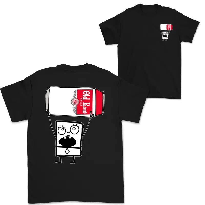 Doodlebob Old Row 2 Sided T-Shirt, Funny Drinking T-Shirt, Summer T-Shirt, Full Color T-Shirt, Unisex T-Shirt, For Men,...