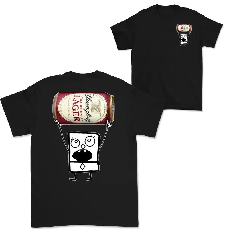 Doodlebob Yuengling Beer 2 Sided T-Shirt, Funny Drinking T-Shirt, Summer T-Shirt, Full Color T-Shirt, Unisex T-Shirt, For...