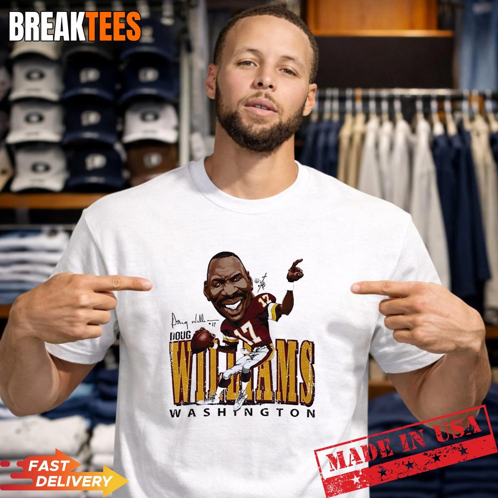 Doug Williams Washington Commanders MLB Signature Caricature T-Shirt