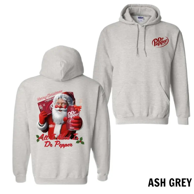 Dr Pepper Santa Christmas Casual Hoodie Shirt