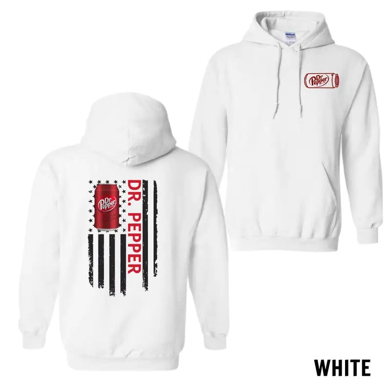 Dr. Pepper American Flag Casual Hoodie Shirt