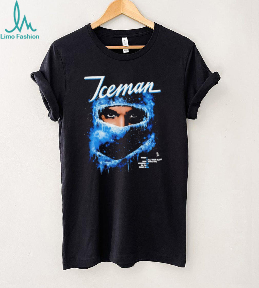 Drake Iceman Blue Ice Balaclava Portrait Rap Music Merch T Shirt