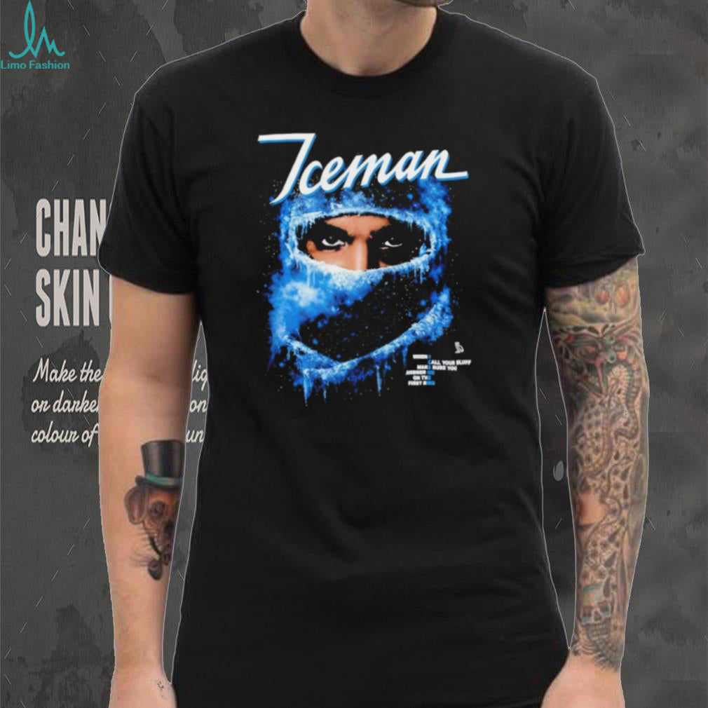 Drake Iceman Blue Ice Balaclava Portrait Rap Music Merch T Shirt