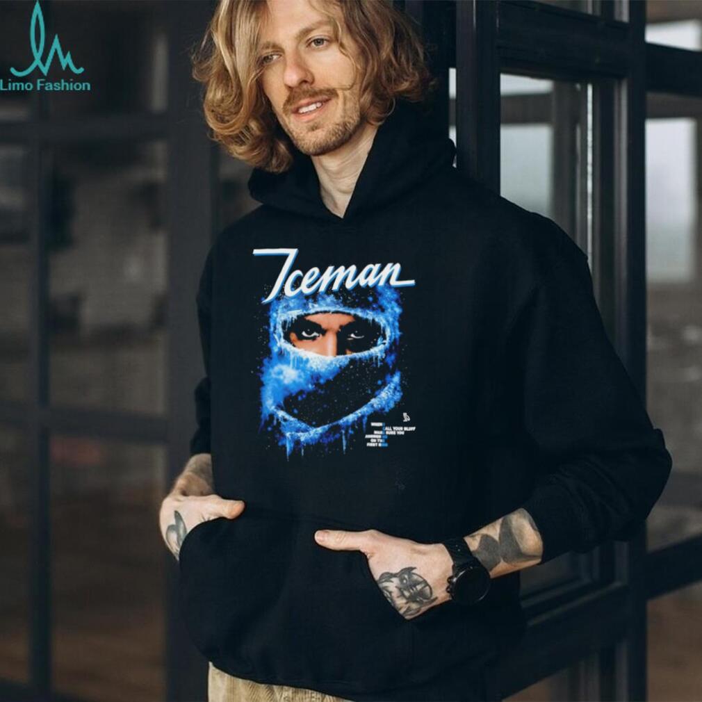Drake Iceman Blue Ice Balaclava Portrait Rap Music Merch T Shirt