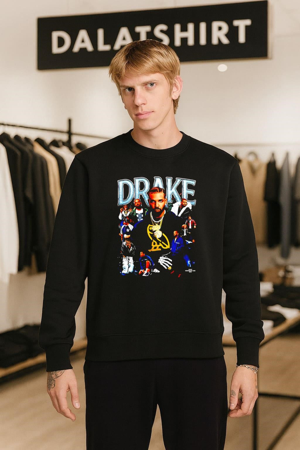 Drake OVO Owl Skeleton Hand Collage Music shirt