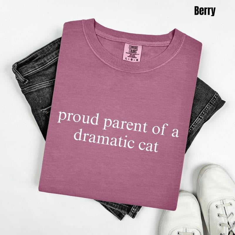 Dramatic Cat Parent Comfort Colors T-Shirt 'NLB' Hoodie, Sweatshirt | PodTeesHub.com
