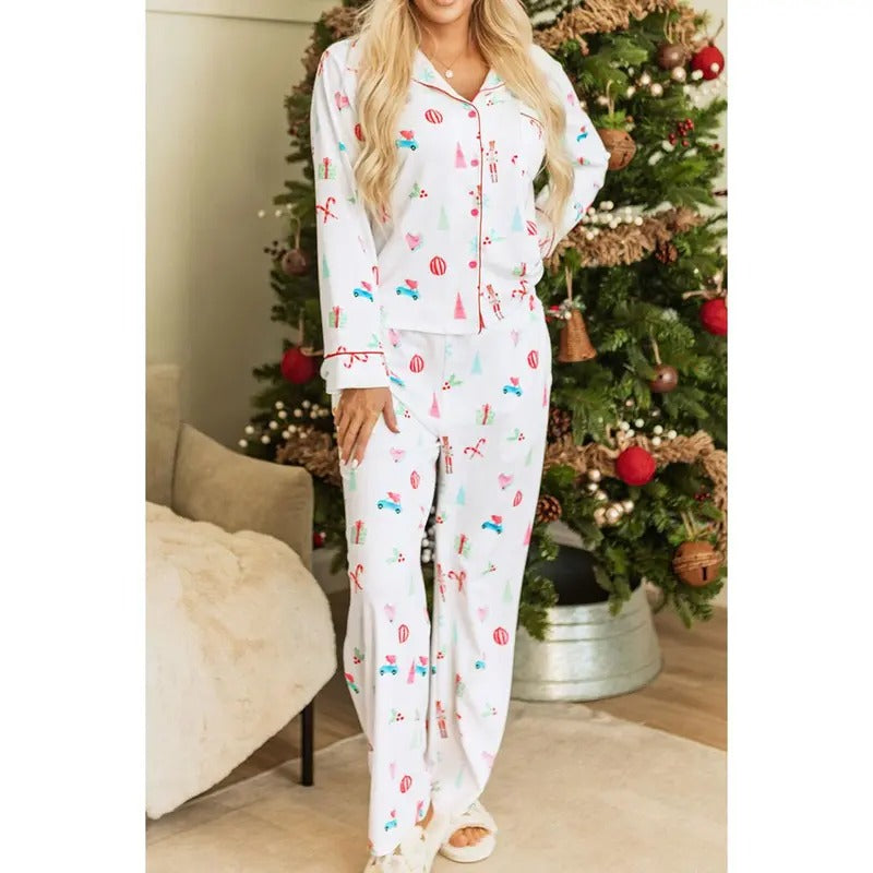 Dreaming Of Christmas White Pajama Set T-Shirts, Hoodie, Sweatshirt | PodTeesHub.com