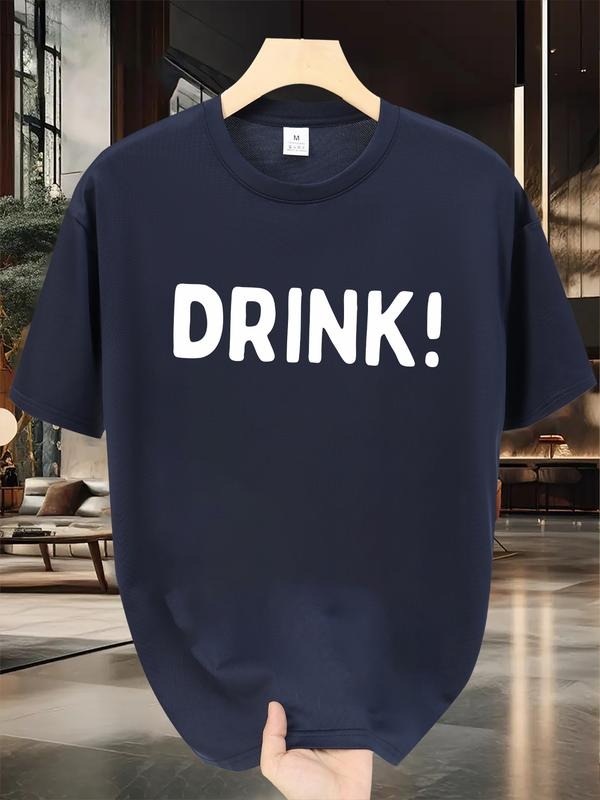 Drink Graphic Print T-Shirt for Men and Women, Casual Short Sleeve Fashion Tee Shirt for All Seasons, Recommended Top...