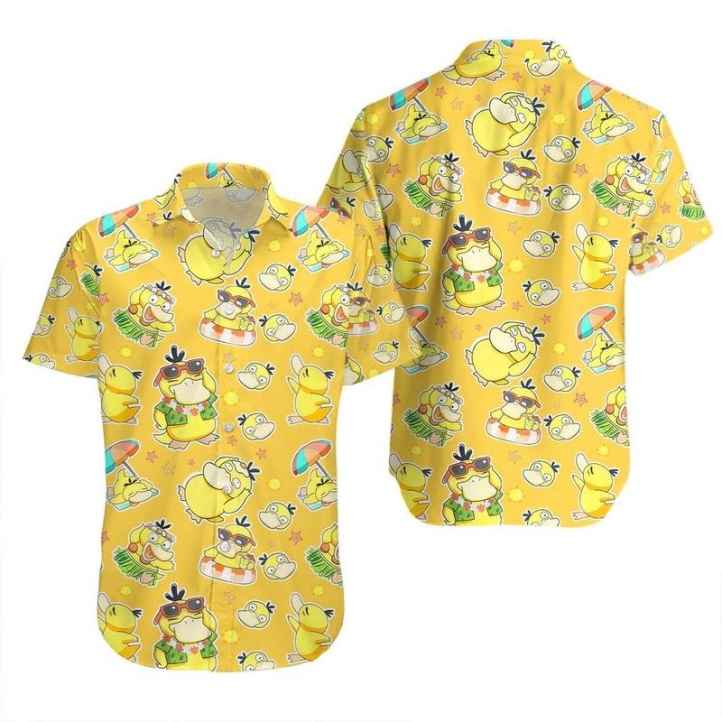 Duck Hawaii Hawaiian Shirt Cute Type Aloha Beach Shirt Anime Shirt Gifts Unisex's Hoodie, Sweatshirt | PodTeesHub.com