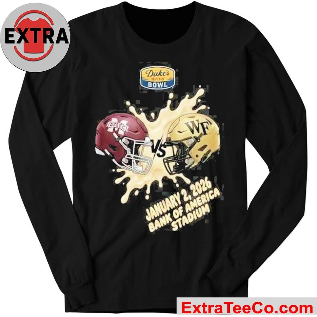 Duke’s Mayo Bowl 2026, game between Mississippi State Bulldogs and Wake Forest Demon Deacons, Bank of America Stadium, Charlotte, North Carolina, January 2, 2026 Shirt