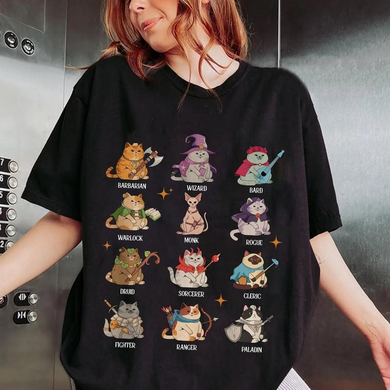 Dungeons And Cats Sweatshirt, Dungeons Game Tshirt, Retro DnD Tee, Funny D&D Cats, Role Playing Game Shirt Hoodie