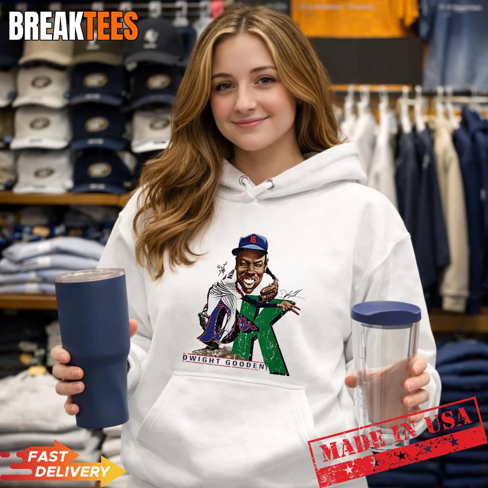 Dwight Gooden New York Mets MLB Signature Caricature T-Shirt