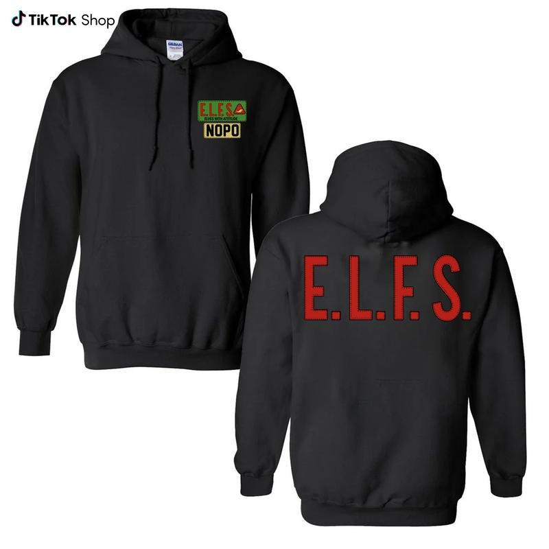 E.L.F.S Elves With Attitude Sweatshirt, Front and Back Design, The Santa Clause Sweatshirt, Christmas Movie Sweatshirt,...