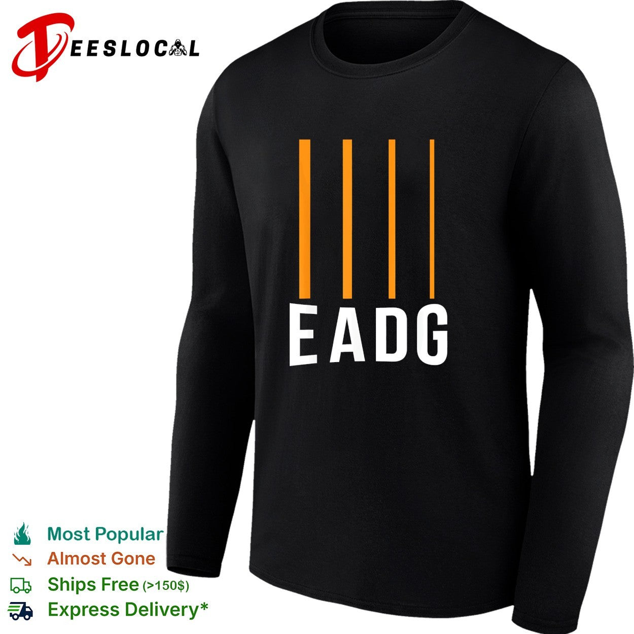 EADG bass guitar four strings musician shirt