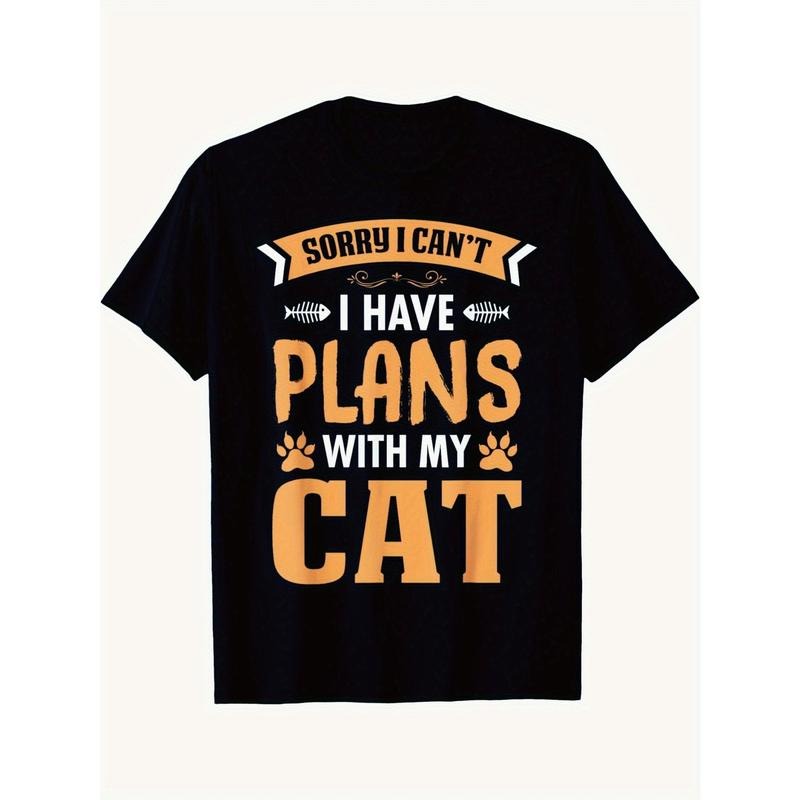 EWH Sorry I Can't, I have Plans With My Cat T-Shirt  made in usa Hoodie, Sweatshirt | PodTeesHub.com