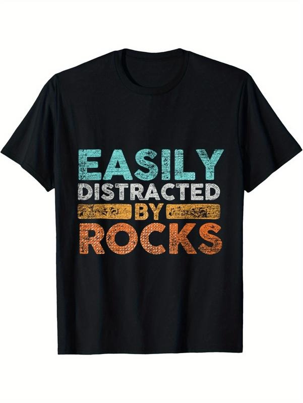 Easily Distracted By Rocks Geology Gift T-Shirt