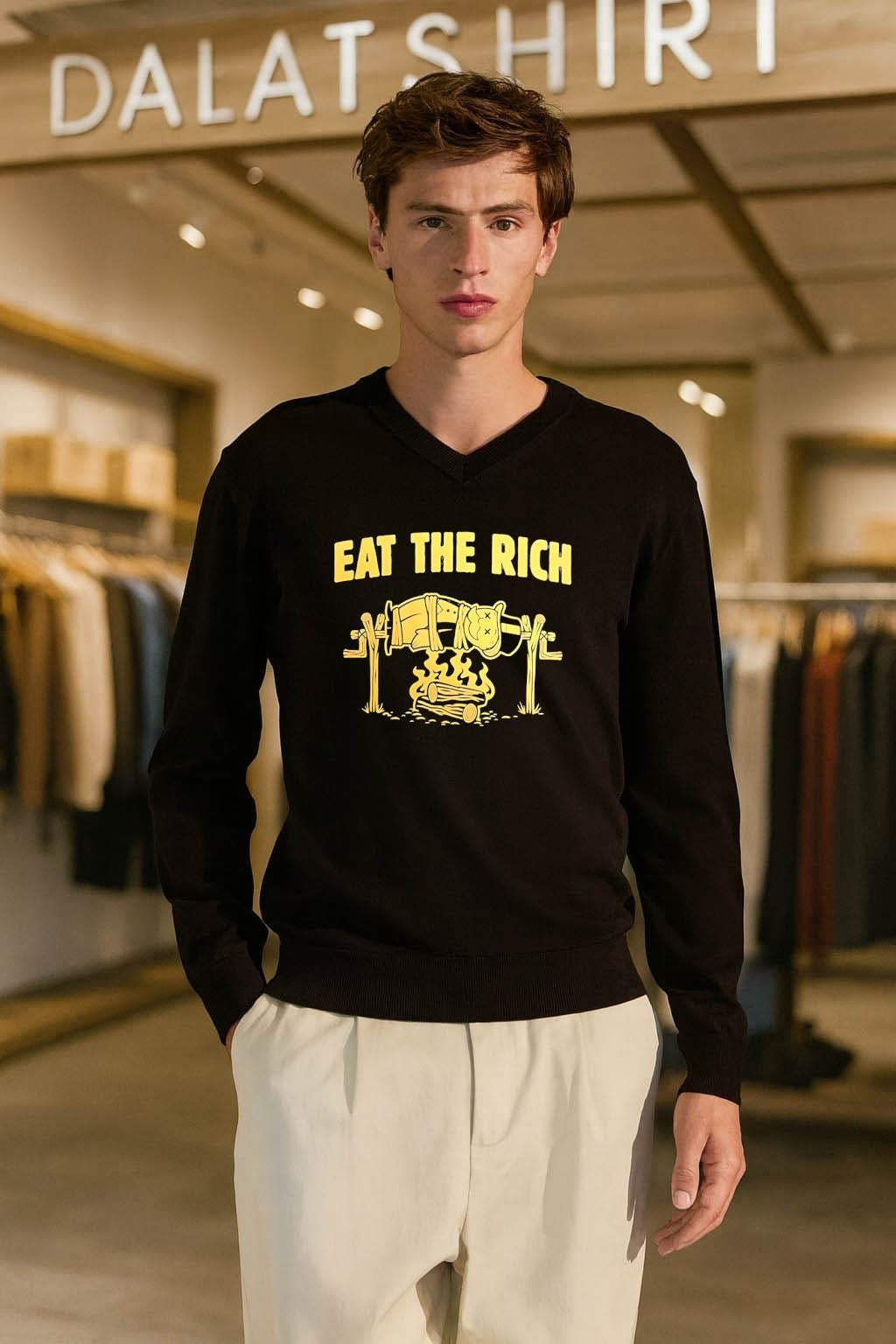 Eat The Rich Monopoly Man Tied On A Roasting shirt