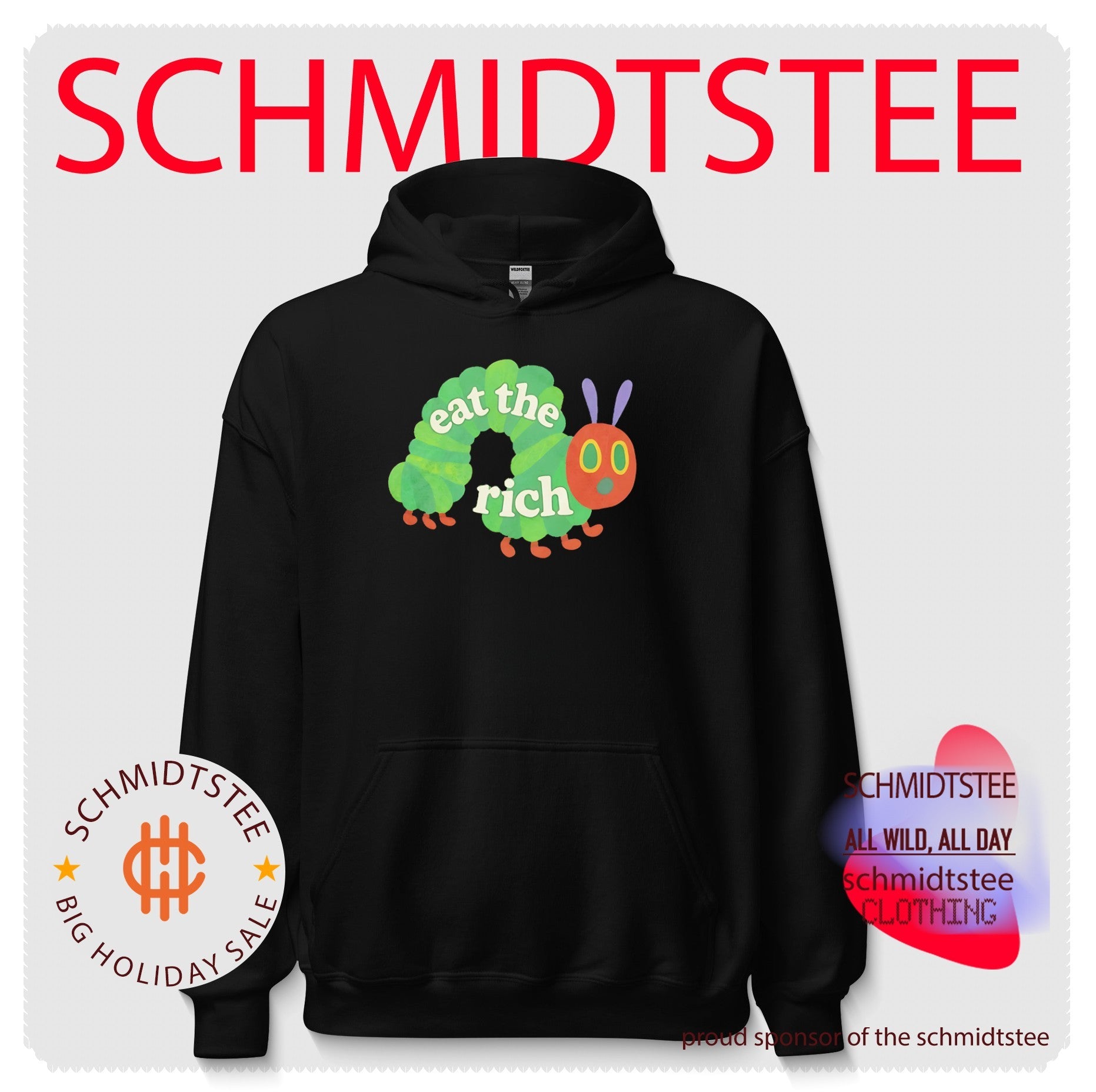 Eat the rich hungry caterpillar political humor shirt