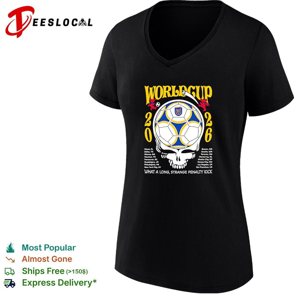 Ecuador World Cup 2026 Grateful Dead steal your face what a long strange penalty kick shirt