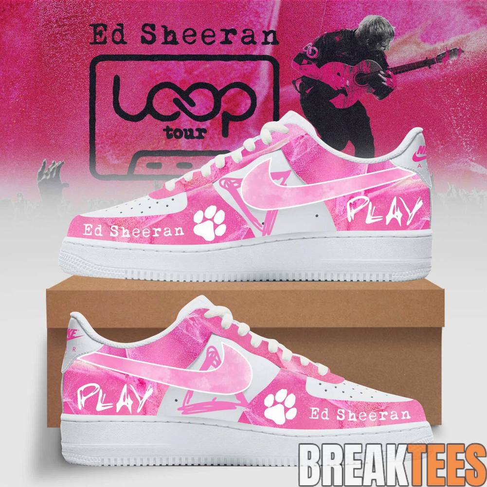 Ed Sheeran Loop Tour 2026 Pink Air Force 1 Shoes