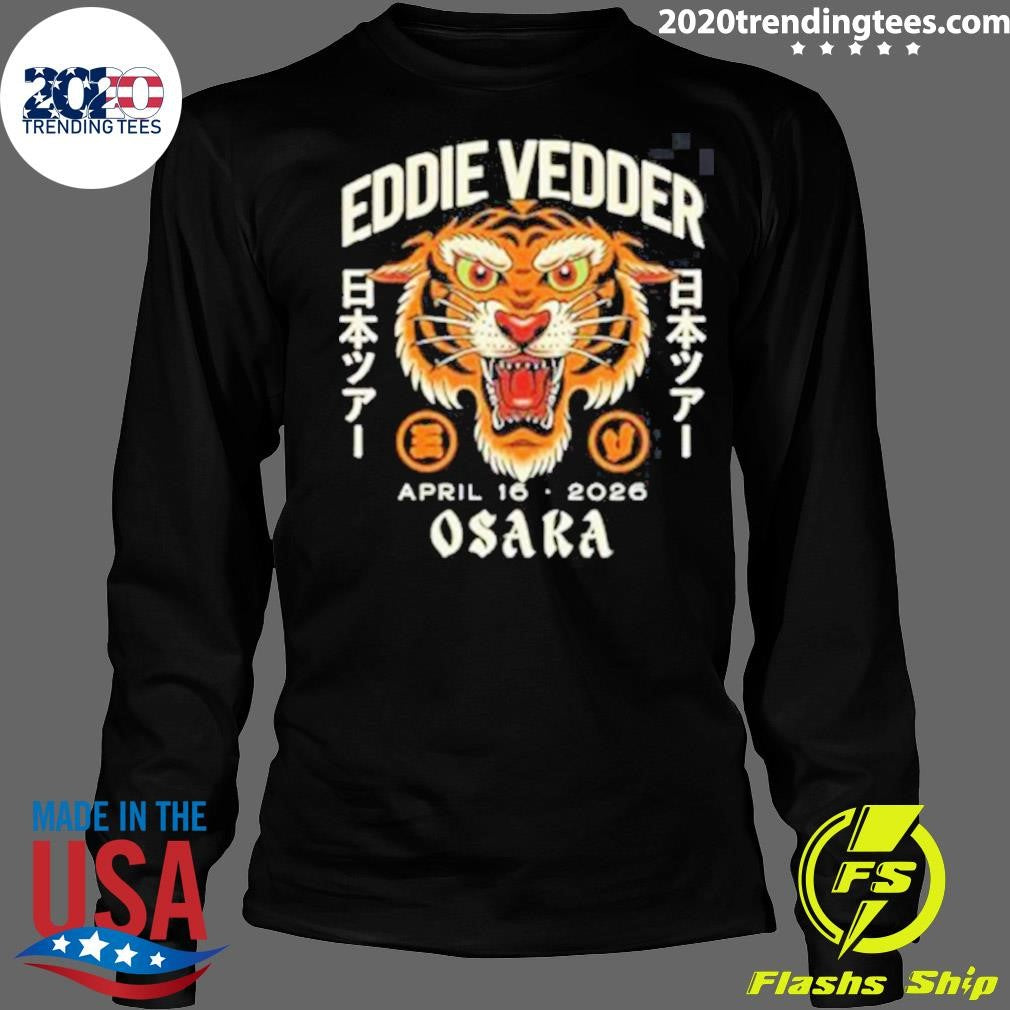 Eddie Vedder Osaka Japan 2026 Tiger Event Tee At Festival Hall On April 16 2026 Shirt