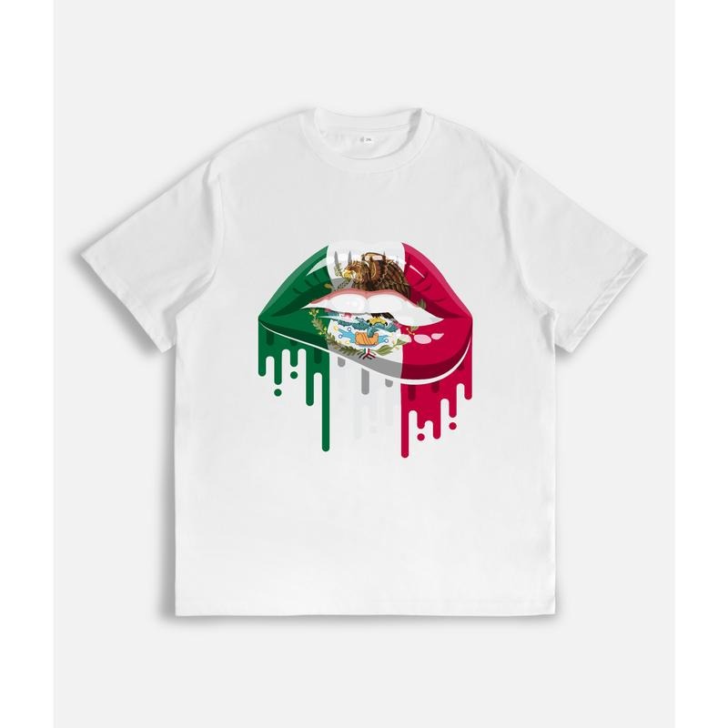 Edgy and Artistic T - Shirt: Mexican - Inspired Lip Design Hoodie, Sweatshirt | PodTeesHub.com