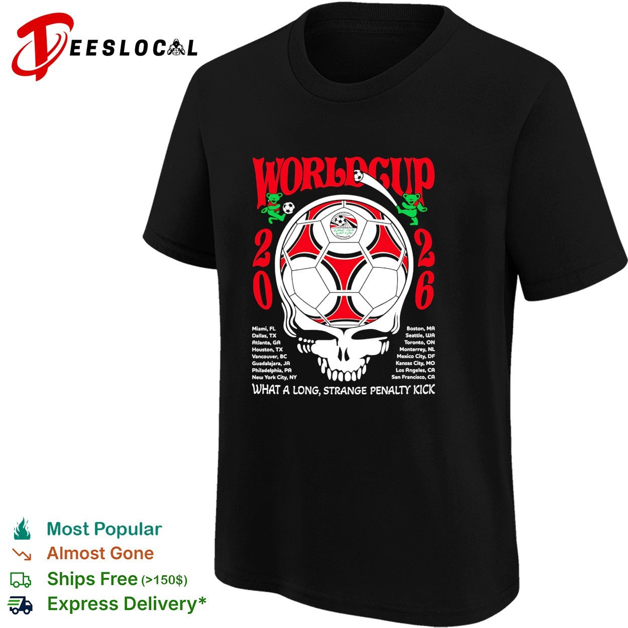 Egypt World Cup 2026 Grateful Dead steal your face what a long strange penalty kick shirt