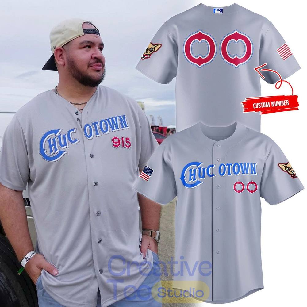 El Paso Chihuahuas Chucotown Custom Grey Baseball Jersey